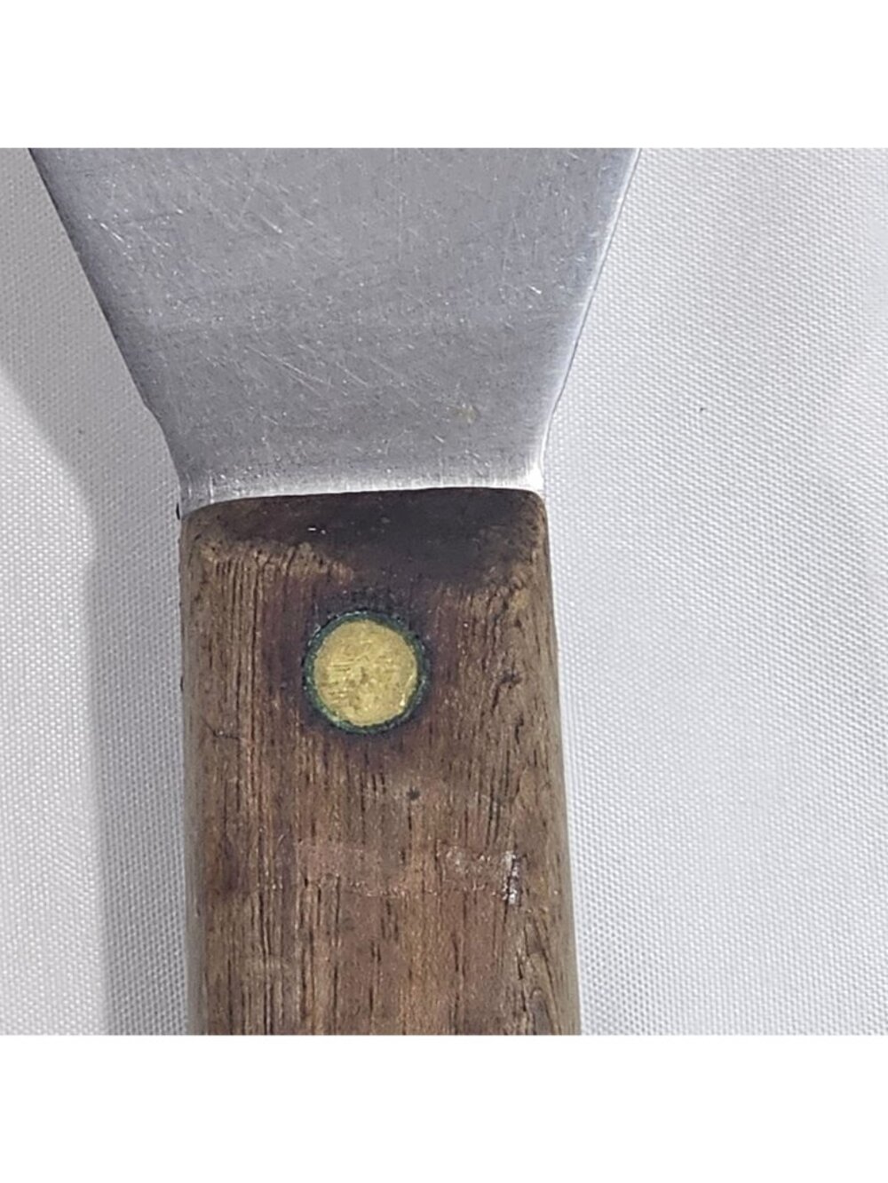 Vintage Wood Handle Stainless Steel Spatula 13"‎ Long Flat Blade Cooking Utensil - Picture 4 of 8